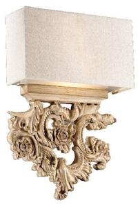 Ideal Lux Peter AP2 applique da parete con paralume e dettagli in resina lavorata E14 40W