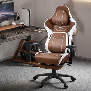 Sedia da gaming – Sedia da ufficio – Sedia per videogiochi – Sedia ergonomica – Braccioli regolabili – Con poggiapiedi