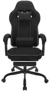 Sedia da gaming - Sedia da ufficio - Sedia da gaming con poggiapiedi - Regolabile - Schienale - Cuscino lombare