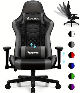 Sedia ergonomica da gaming - Sedia per giocatori - Sedia da ufficio - Sedia nera confortevole - Sedia girevole