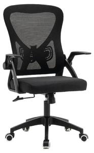Sedia da ufficio – Sedia ergonomica per ufficio con rivestimento in ecopelle e poggiapiedi – Beige dorato