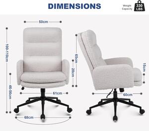 Sedia da ufficio - Sedia girevole - Sedia per computer - Arredamento per ufficio - Sedia da lavoro - Tessuto simile al cashmere
