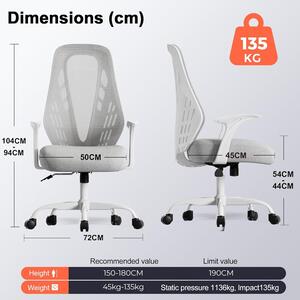 Sedia ergonomica da ufficio - Arredamento per ufficio - Sedia da gaming - Sedia da lavoro - Sedia per l'home office - Tessuto a rete traspirante
