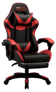 Sedia da gaming - Sedia per videogiochi - Sedia da ufficio - Sedia per giocare - Sedia da gaming nera con dettagli rossi