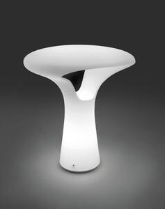 Vistosi Ferea LT lampada da tavolo di design con vetro bianco satinato