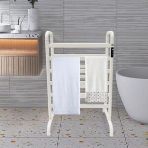 Asciugamani elettrico, da pavimento, 180W, alluminio, bianco, per bagno e spa