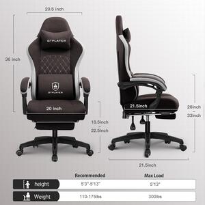 Sedia da gaming - Sedia da ufficio - Sedia per videogiochi - Sedia per computer - Sedia da ufficio - Design ergonomico