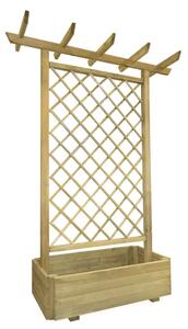 Fioriera con Pergolato da Giardino 162x56x204 cm in Legno