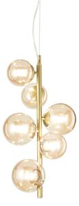 Ideal Lux Perlage SP6 lampadario sospensione per salotto - ambra