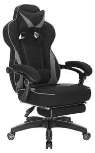 Sedia ergonomica per il gaming e l'ufficio - Sedia da lavoro confortevole - Schienale regolabile - Poggiapiedi - Tessuto