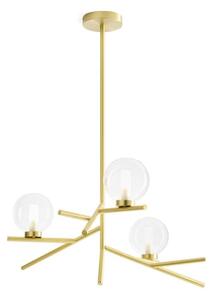 Miloox Camely lampadario per cucina tre luci oro spazzolato