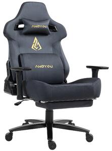 Sedia da ufficio ergonomica di alta qualità, con braccioli 3D e capacità di carico elevata fino a 220 kg, disponibile in grigio