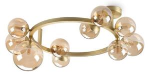 Ideal Lux Perlage PL10 plafoniera classica per soggiorno - Ambra