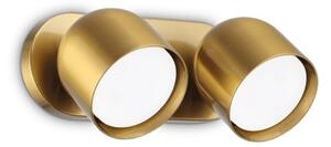 Ideal Lux Dodo AP2 lampada a muro a 2 luci orientabili - Ottone