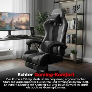 Sedia da gaming - Sedia da ufficio - Sedia per computer - Sedia per PC - Sedia da gaming - Design ergonomico - Poggiapiedi regolabili