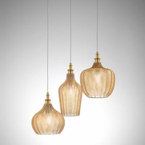 Gea Luce Cleofe S/3 Ambra lampadario per cucina 3 luci