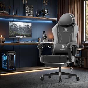 Sedia da gaming - Sedia da ufficio - Poltrona reclinabile - Sedia ergonomica - Poggiapiedi regolabile