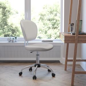 Sedia da ufficio - Sedia da ufficio con rotelle - Sedia da ufficio girevole - Sedia per l'home office - Sedia da ufficio bianca