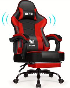 Sedia da gioco ergonomica con poggiapiedi e cuscino lombare