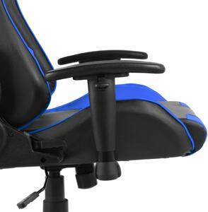 Sedia da gaming - Sedia per videogiochi - Sedia da ufficio - Sedia girevole - Design nero e blu - Ergonomica, con cuscini per il collo e la schiena