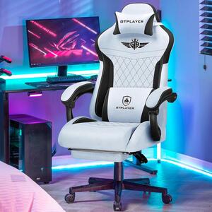 Sedia da gaming - Sedia da ufficio - Sedia per videogiochi - Sedia da ufficio - Azzurro chiaro - Design ergonomico
