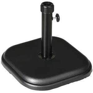 Outsunny Base per Ombrellone da Giardino in Plastica e Cemento da 11kg, 36x36x31cm, Nero|Aosom