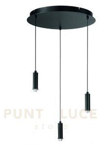 Base tonda per sospensione golf a led 3 luci 3000k 2057lm 36w nero