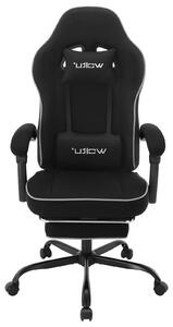 Sedia da gaming con poggiapiedi, sedia da ufficio, ergonomica, regolabile, capacità di carico: 150 kg