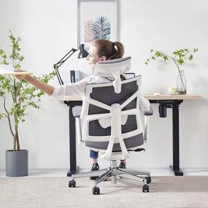Sedia ergonomica da ufficio - Sedia da ufficio, sedia per il lavoro, sedia per computer - Colore bianco