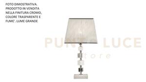 Lume/g livia lume 1 luce fume'- trasparente e cromo attacco e27 con
