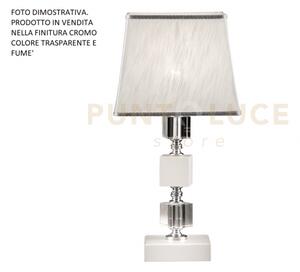 Lume/p livia lume 1 luce fume'- trasparente e cromo attacco e14 par