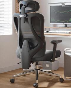 Sedia da ufficio ergonomica con supporto lombare regolabile e schienale in rete