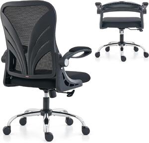 Sedia da ufficio ergonomica con schienale reclinabile, braccioli e supporto lombare