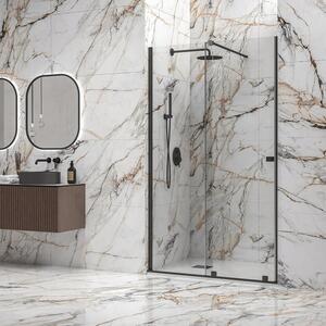 Kamalu porta doccia color nero scorrevole 120 cm senza telaio | knm4000n
