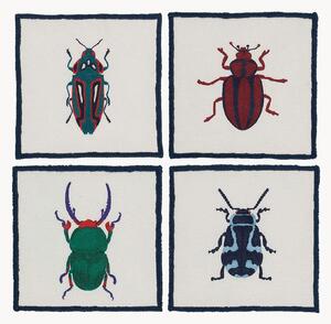 Set di 4 sottobicchieri in cotone Bugging You
