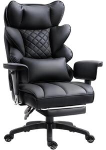 Sedia da ufficio ergonomica - Sedia da gaming - Molle insacchettate - Supporto lombare - Nera