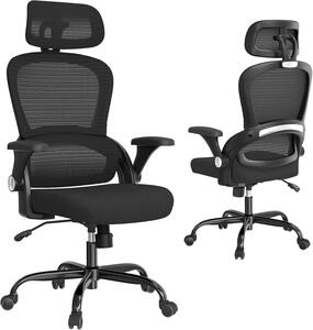 Sedia da ufficio ergonomica, sedia da ufficio con poggiatesta regolabile, regolabile in altezza, sedia da ufficio, sedia ergonomica, sedia da gaming, portata massima 150 kg