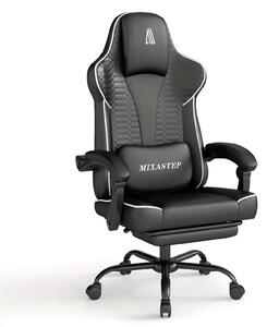 Sedia da gaming - Sedia per videogiochi - Sedia da ufficio - Sedia per computer - Sedia da gamer - Bianca - Design ergonomico