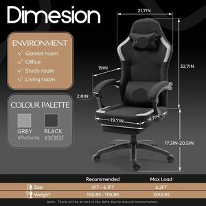 Sedia da ufficio - Sedia per ufficio - Sedia da lavoro - Sedia con braccioli - Sedia girevole - Design ergonomico