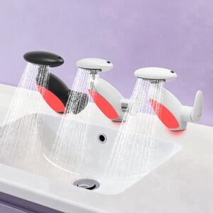 Rubinetto per lavabo con illuminazione a LED e erogatore estraibile - Cromo, bianco e nero - Rubinetto per bagno
