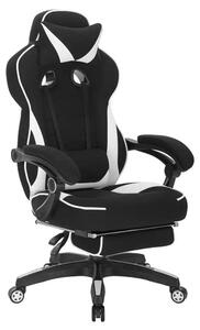 Sedia ergonomica per il gaming e l'ufficio - Sedia da lavoro confortevole - Schienale regolabile - Poggiapiedi - Tessuto