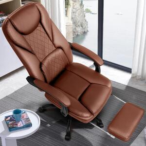 Sedia da ufficio – Sedia ergonomica per ufficio in ecopelle, con funzione di inclinazione, portata massima 130 kg
