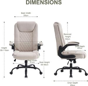 Sedia ergonomica da ufficio - Sedia girevole - Sedia per ufficio - Sedia da lavoro - Sedia per il lavoro da casa - Altezza regolabile