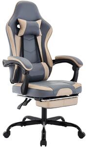 Sedia da gaming color kaki - Sedia ergonomica per gaming e per ufficio, con supporto lombare