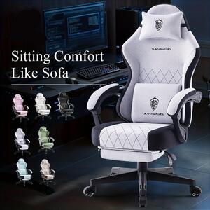 Sedia da gaming - Sedia da ufficio - Sedia per computer - Sedia da corsa - Sedia da gaming nera, grigia e verde