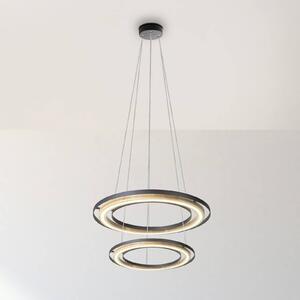Globo Lampada a sospensione Rilas, dimmerabile, Nero, Soggiorno / Sala da pranzo, Metallo, Lampada a sospensione