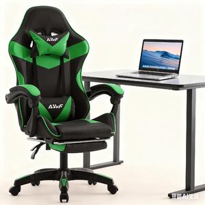 Sedia da ufficio – Sedia da gaming ergonomica con altezza regolabile e poggiatesta girevole – Verde