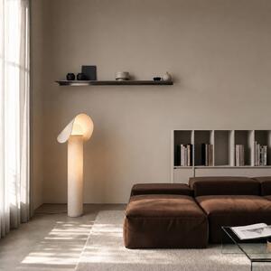 Lampada da terra Sansibar Lucande, dimmerabile, Crema / Ambra, Camera da letto, Tessuto / Stoffa / Seta, Design, Lampada da terra
