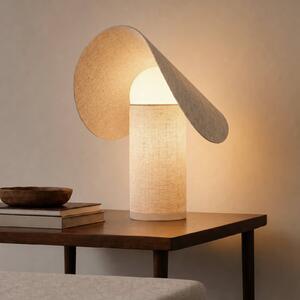 Lampada da tavolo Sansibar Lucande, dimmerabile, Crema / Ambra, Camera da letto, Tessuto / Stoffa / Seta, Design, Lampada da tavolo