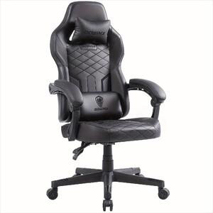 Sedia da gaming - Sedia da ufficio - Sedia da gaming per computer - Sedia da lavoro - Poltrona reclinabile da gaming - Nera